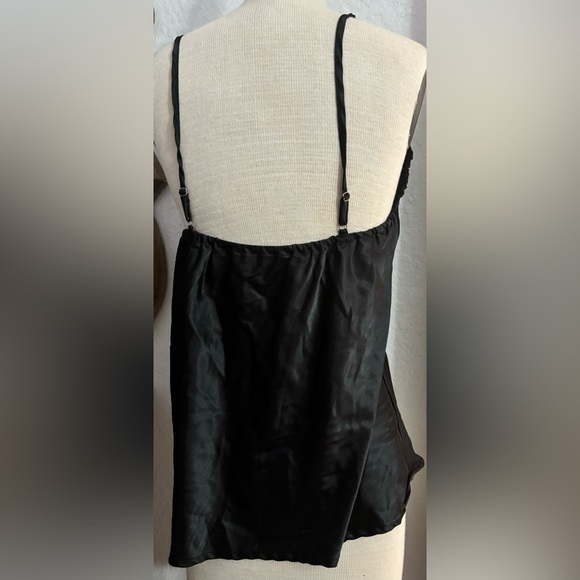 Zenobia Black Satin Camisole Top - Picture 2 of 3